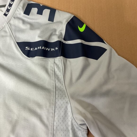 Nike Seahawks NFL On Field Jersey XXL Gray With Neon Green & Blue Accents - Picture 5 of 8